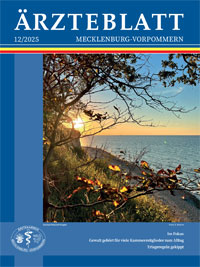 Titelbild der Ausgabe Dez 2025 des Ärzteblattes Mecklenburg-Vorpommern