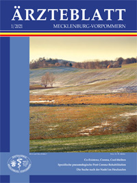 Titelbild der Ausgabe Jan 2021 des Ärzteblattes Mecklenburg-Vorpommern