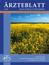 Titelbild der Ausgabe Jun 2021 des Ärzteblattes Mecklenburg-Vorpommern