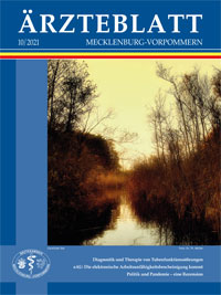 Titelbild der Ausgabe Okt 2021 des Ärzteblattes Mecklenburg-Vorpommern