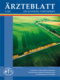 Titelbild der Ausgabe Nov 2021 des Ärzteblattes Mecklenburg-Vorpommern