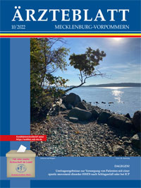 Titelbild der Ausgabe Okt 2022 des Ärzteblattes Mecklenburg-Vorpommern