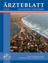 Titelbild der Ausgabe Jan 2023 des Ärzteblattes Mecklenburg-Vorpommern