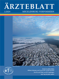 Titelbild der Ausgabe Jan 2024 des Ärzteblattes Mecklenburg-Vorpommern