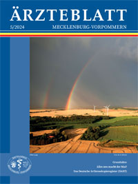 Titelbild der Ausgabe Mai 2024 des Ärzteblattes Mecklenburg-Vorpommern
