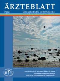 Titelbild der Ausgabe Jul 2024 des Ärzteblattes Mecklenburg-Vorpommern