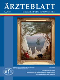 Titelbild der Ausgabe Aug 2024 des Ärzteblattes Mecklenburg-Vorpommern