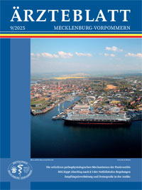 Titelbild der Ausgabe Sep 2025 des Ärzteblattes Mecklenburg-Vorpommern