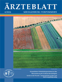 Titelbild der aktuellen Ausgabe des Ärzteblattes Mecklenburg-Vorpommern